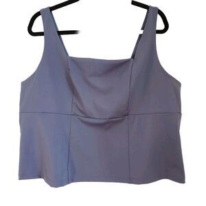 Mind Body Love Tank Top by Peace Live World Slate 2X Shelf Bra Moisture Wicking